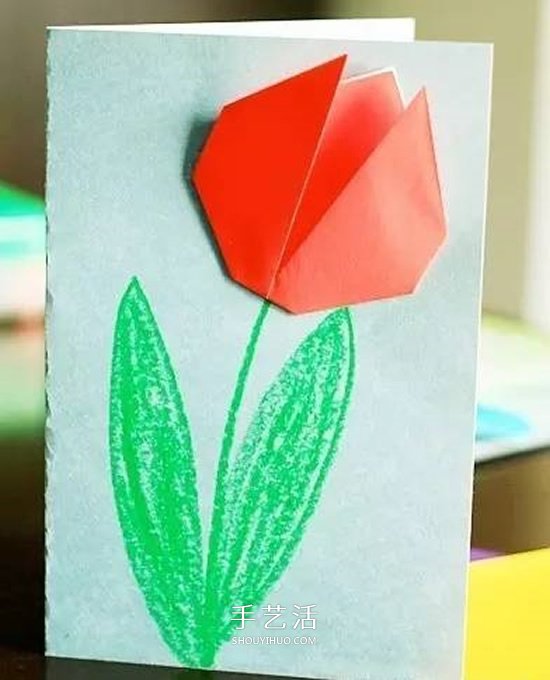 【手工制作】简单折纸康乃馨 手工做一张漂亮的母亲节贺卡-正解网