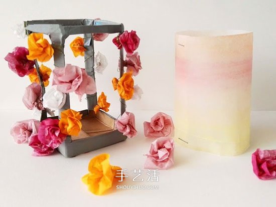 【手工制作】牛奶盒做灯笼的方法 唯美花朵灯饰怎么做图解-正解网