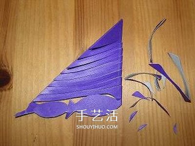 【剪纸教程】剪纸花朵挂饰的步骤图，立体剪纸花挂饰的做法-正解网