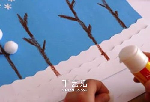 【手工制作】美丽新年雪景贺卡DIY 手工冬季贺卡制作方法-正解网